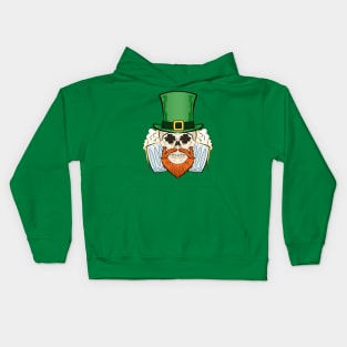 skull patricks day beer Kids Hoodie